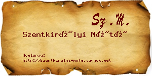 Szentkirályi Máté névjegykártya